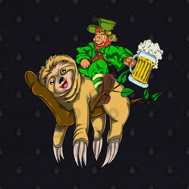 Sloth Irishman Beer Saint Patricks Day by ShirtsShirtsndmoreShirts